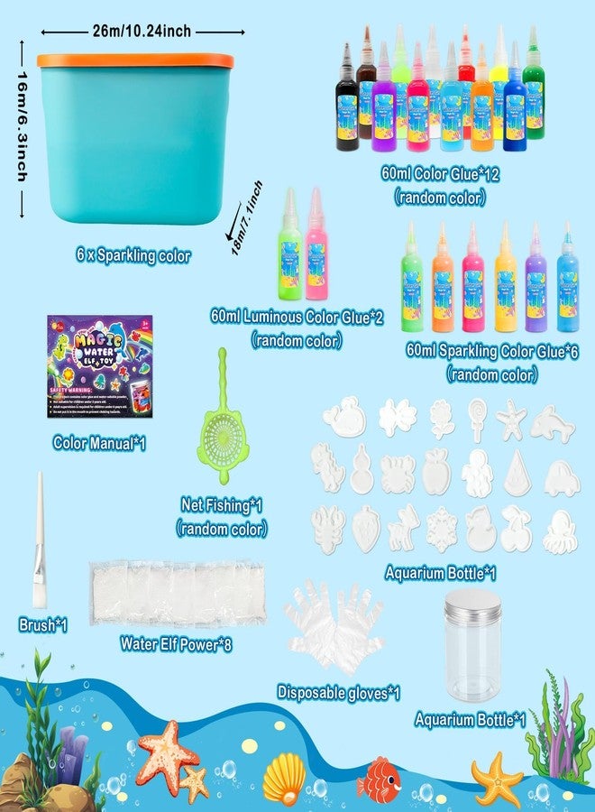 EggSun Magic Water Elf Toy for Kids,Aqua Fairy Water Gel Kit,20 Colors Squishy Maker Set,20 Shape Molds,Fun DIY Art & Craft Toy Creation Kit for Children,Birthday Party Gifts for Girls and Boys - Image 2